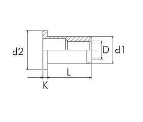 TUERCA REMACHABLE INOX BRALO LISA CABEZA ANCHA